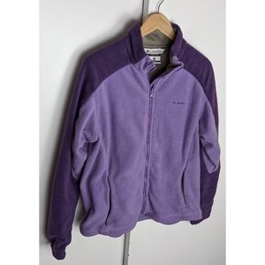 Columbia | Purple & Lilac Women's Fleece Full-zipper Jacket Size XL